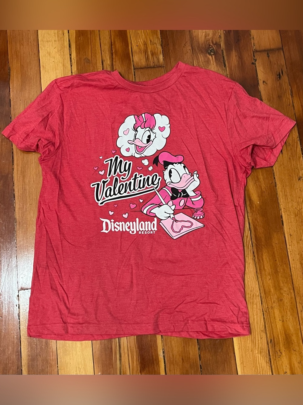 Disney Kids Red & Pink Daisy & Minnie 'My Valentine' T-Shirt